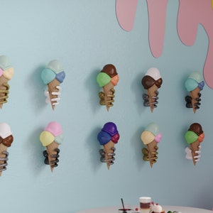 3er Set Gefälschte Eistüten, 3er Set künstliche Eistüten, 3er Set Prop Eiswaffeln