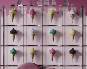 Foam Ice Cream Cone Prop Set – Handmade Decoration (Set of 10)