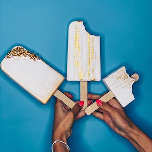 Set of 3 fake Ice Creams for wall and display decoration.