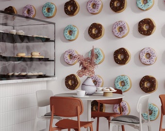 Set of 3 Giant Fake Donut  for Wall Decoration -  Display Decor