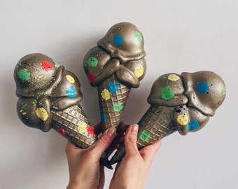3 Fake Gelato With Design, Party Decor, Girl's Party
