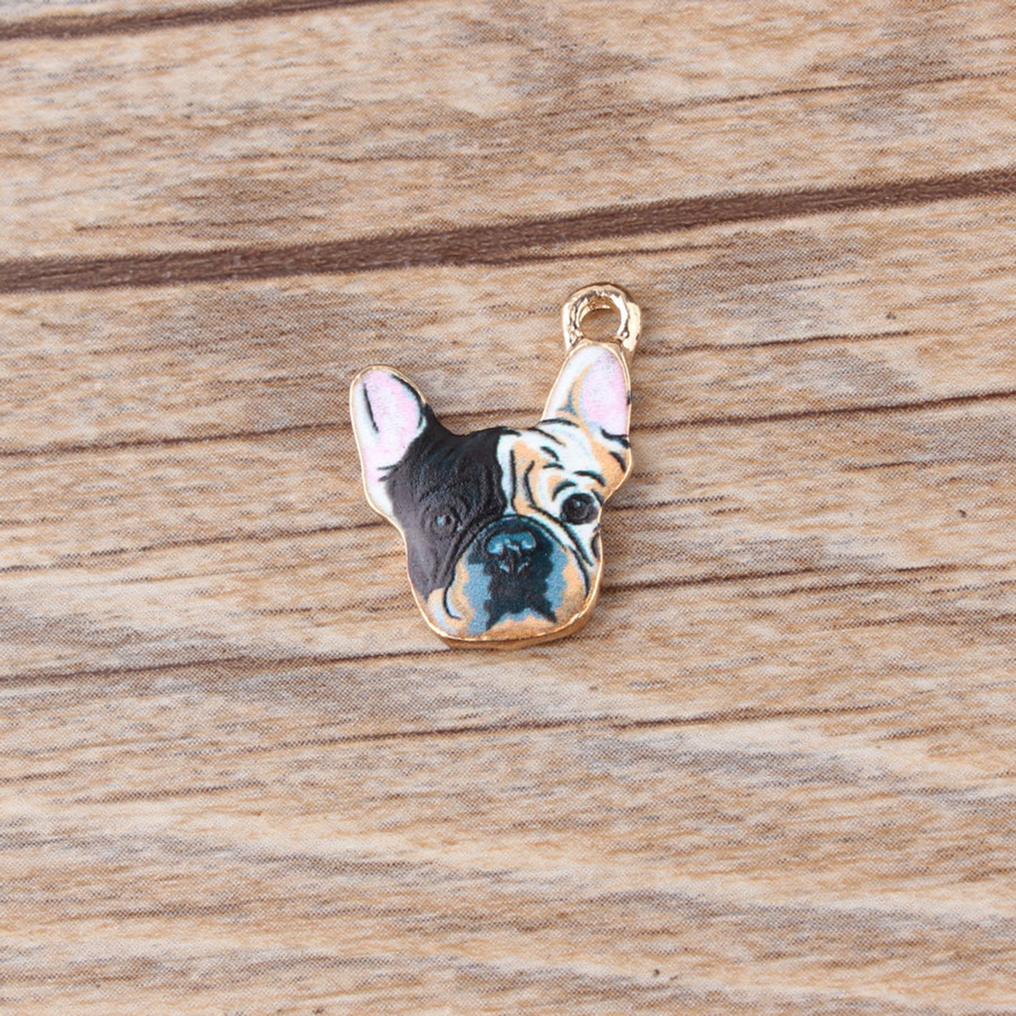 10pcs 16x18mm enamel dog head charm for jewelry making fashion Etsy