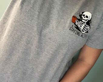 ステイイングアライブスケルトンTシャツ
