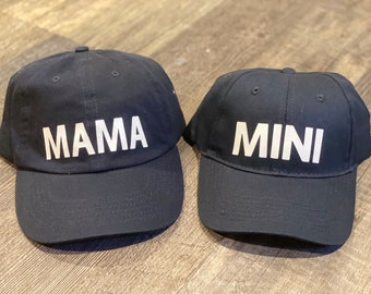 MAMA/MINI Matching Hat Set -Navy