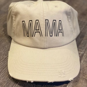 Distressed MAMA Baseball Hat