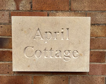 A3 Cotswold Cream stone house sign
