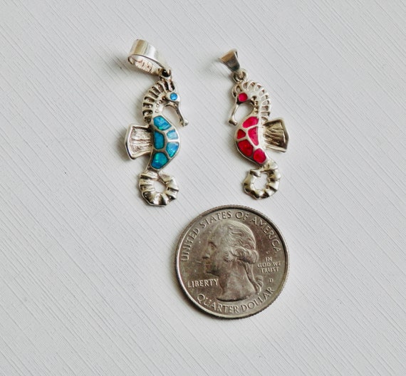 Seahorse Pendant, Mexican Silver, Vintage Mexican… - image 3