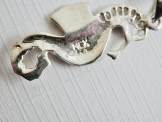 Seahorse Pendant, Mexican Silver, Vintage Mexican… - image 4