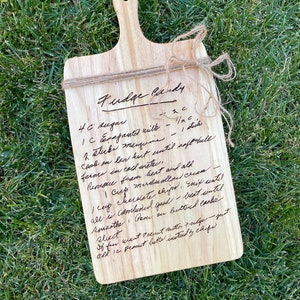 Recipe Board - Custom Engraved Recipe Board - Wooden Engraved Gifts - Handwriting Sign - Custom Sign - Memorial Gift - Custom Gift