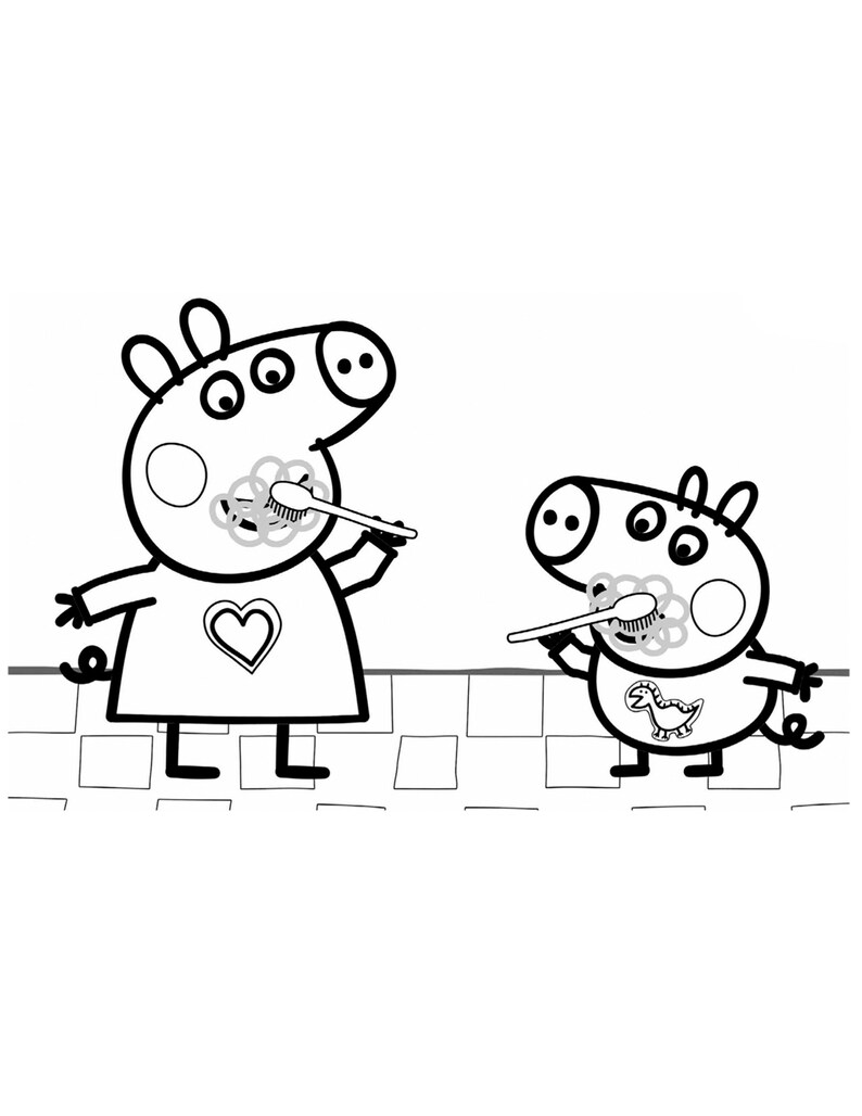 Peppa Pig Coloring Pages for Children of All Ages | Etsy