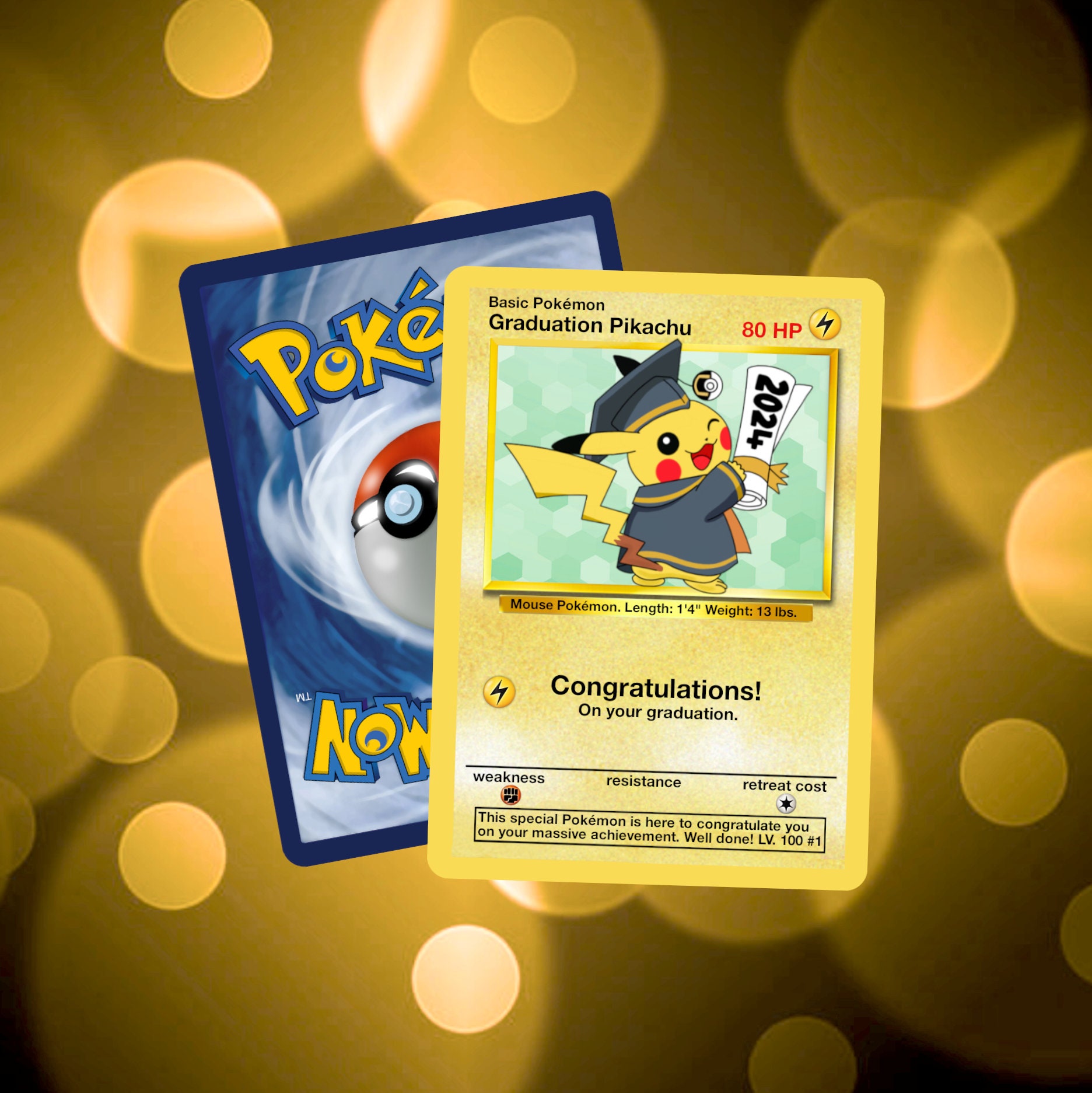 Graduation Pikachu Card Etsy Canada
