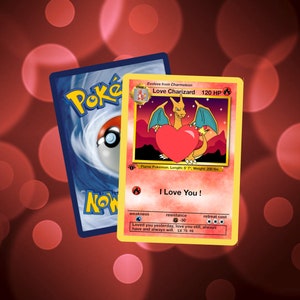 Custom Charizard I Love You Card