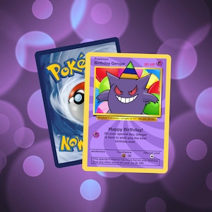 Carte d'anniversaire personnalisée Gengar