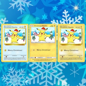 Pikachu Custom Christmas Card