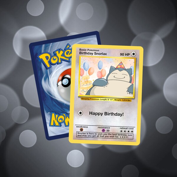 Snorlax Svg Birthday Card - Etsy