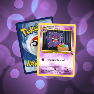 Carte Gengar Joyeuses Pâques personnalisée