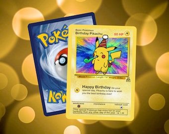 Birthday Pikachu Pokemon card