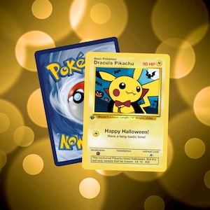 Custom Halloween Dracula Pikachu Card