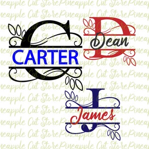 Split Monogram SVG, Monogram svg, split monogram alphabet svg, Letters svg, Digital Download for Cricut, Silhouette, 26 individual svg files