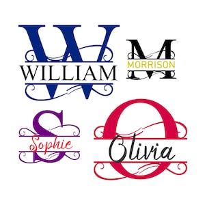 Split Monogram SVG, Monogram svg, split monogram alphabet svg, Letters svg, Digital Download for Cricut, Silhouette, 26 individual svg files