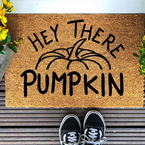 Hey there pumpkin mat svg, Doormat svg, door mat svg, doormat cut design, autumn fall doormat svg cutting file, doormat cricut silhouette