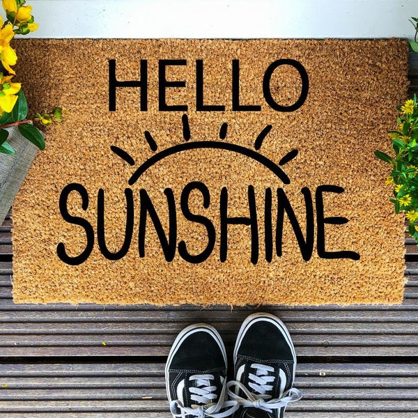 Hello sunshine mat svg, Doormat svg, door mat svg, doormat svg cut design, welcome doormat svg cutting file, doormat cricut silhouette