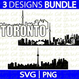 City Skyline SVG/PNG, Toronto svg, City silhouette vector file, City Cricut digital download, Architecture svg bundle, Skyscraper vector