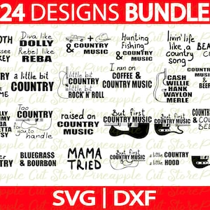 svg musique country, Country boy svg, Country svg, svg fille du Sud, musique country svg bundle dxf, fichier pour criucut, fichier coupé pour silhouette