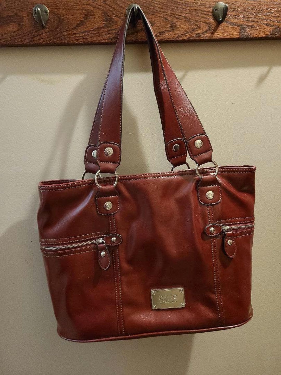 Relic Brand Collection Purse Old Reversible Mexican Tooled Leather