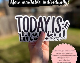 Custom 6.5x2.5 Classroom Magnet | | Dry Erase Board Magnetic Words | Teacher White Board Magnets | Teacher Magnets | Customization|