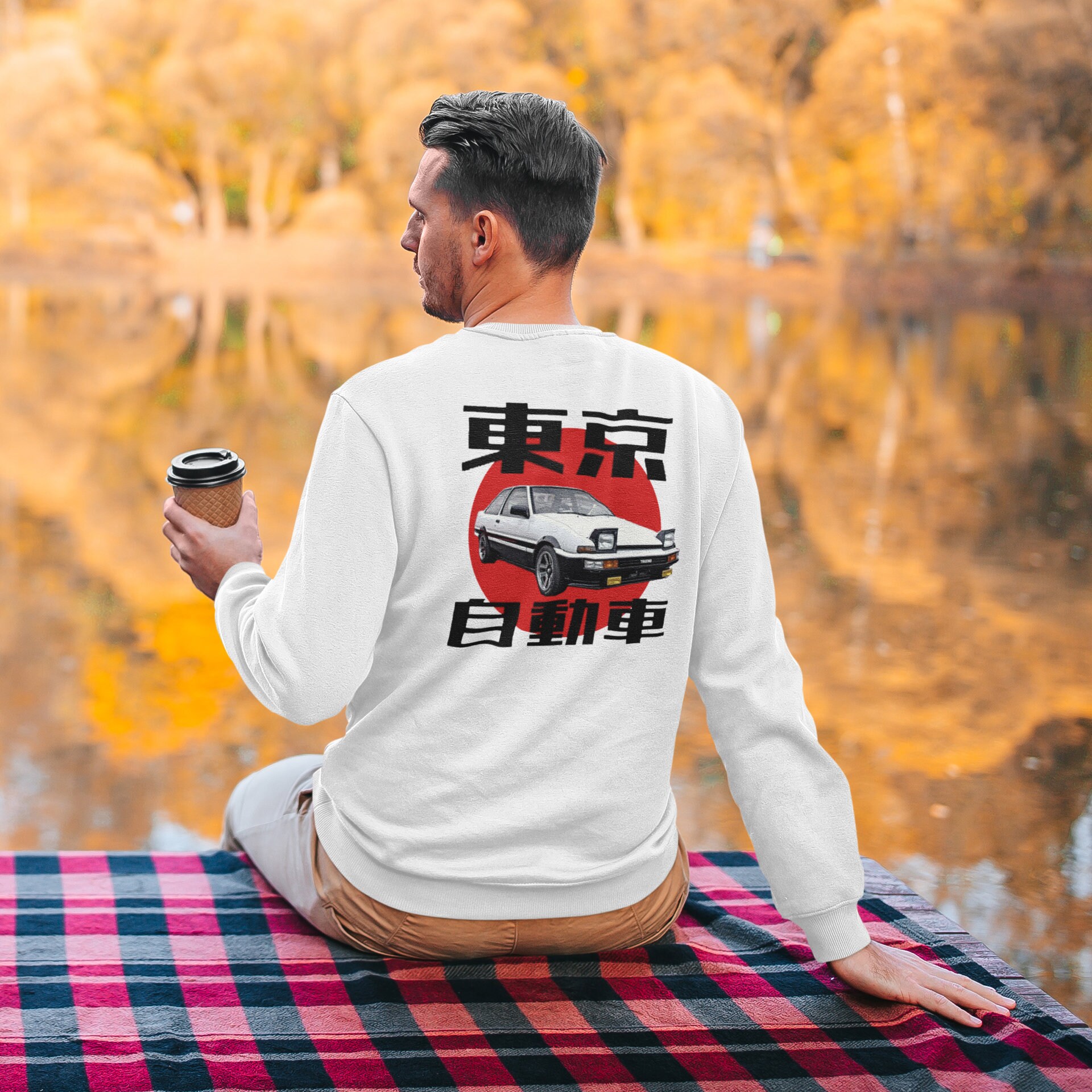 AE86, Hachi Roku, Trueno, Initial D, Tokyo Garage, sudadera japonesa Kanji pull over