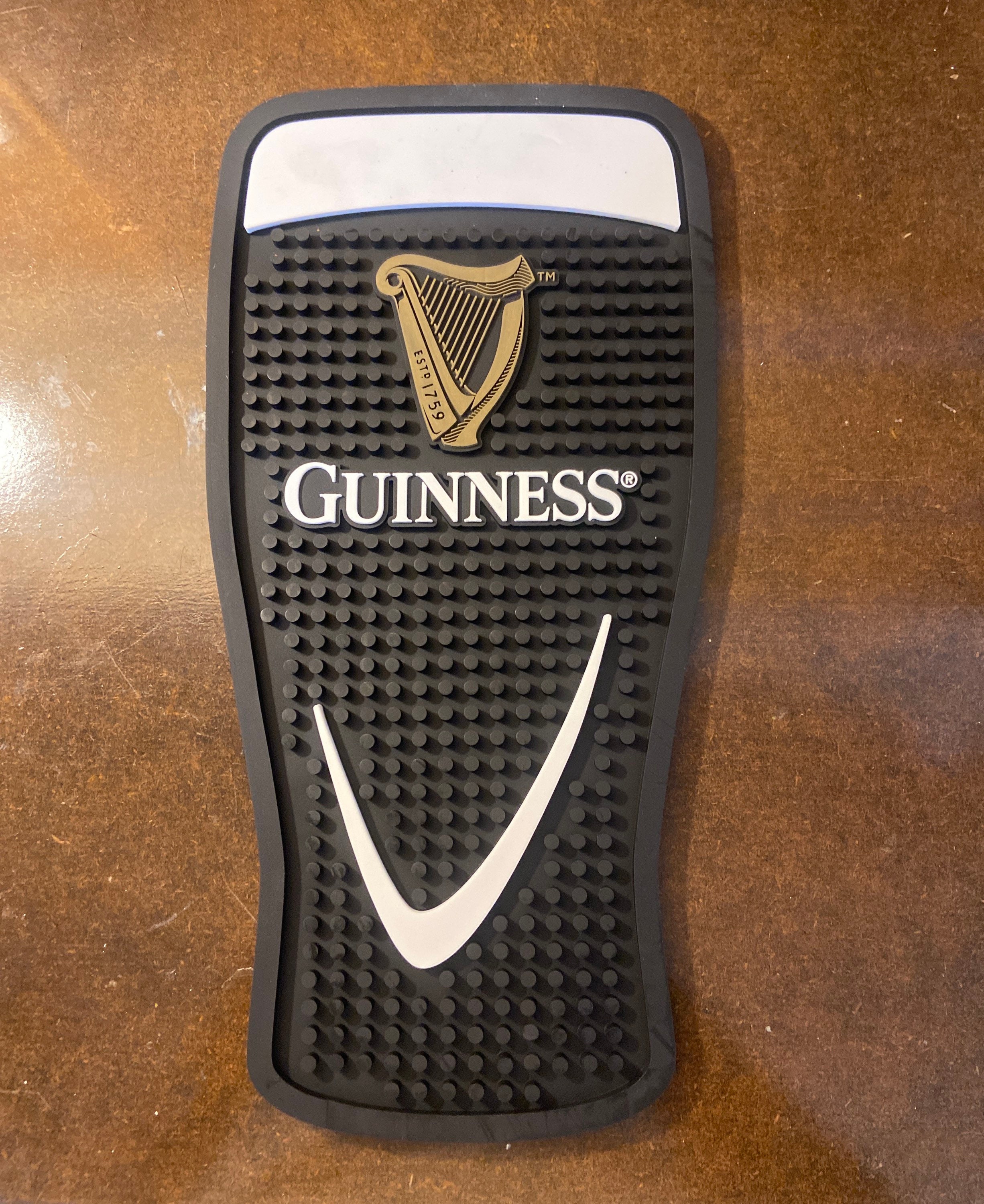 Guinness Pint Bar Drip Mat Rubber PVC 14 X 7 - Etsy