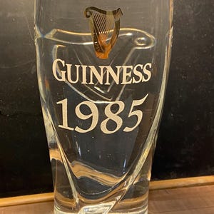 Personalized Guinness Year Pint Beer Glass 20 ounce Imperial Pint Birthday Anniversary