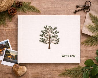 Custom Embroidered Guest Book – Personalized House Guest Book – Handmade Album – Airbnb or Vacation Home Guestbook