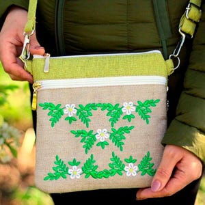 Bestickte Handytasche Crossbody, Festival Handytasche Crossbody Ukraine, Geburtstagsgeschenk für Sie, Geschenk für Frau, Crossbody Handtasche