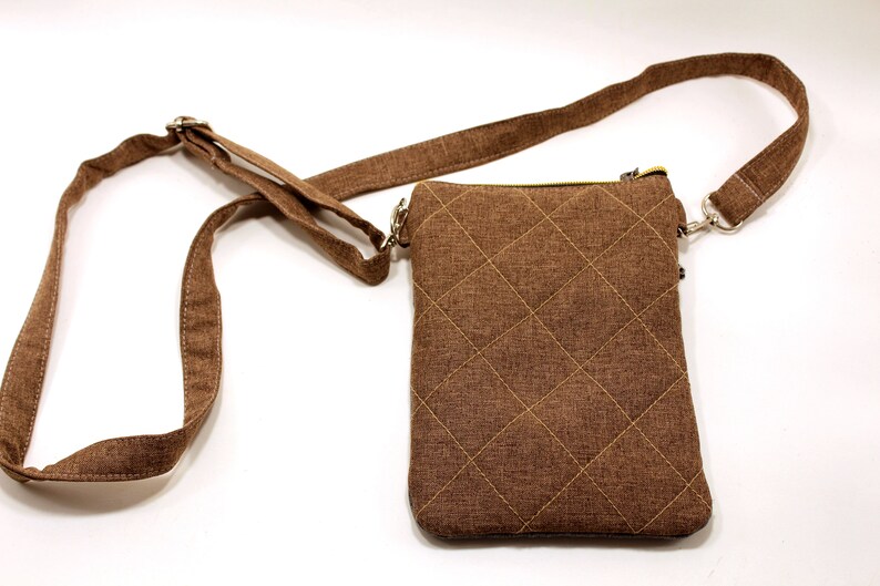 Fabric Crossover Bag Zipper Cell Phone Case Crossbody Bag | Etsy
