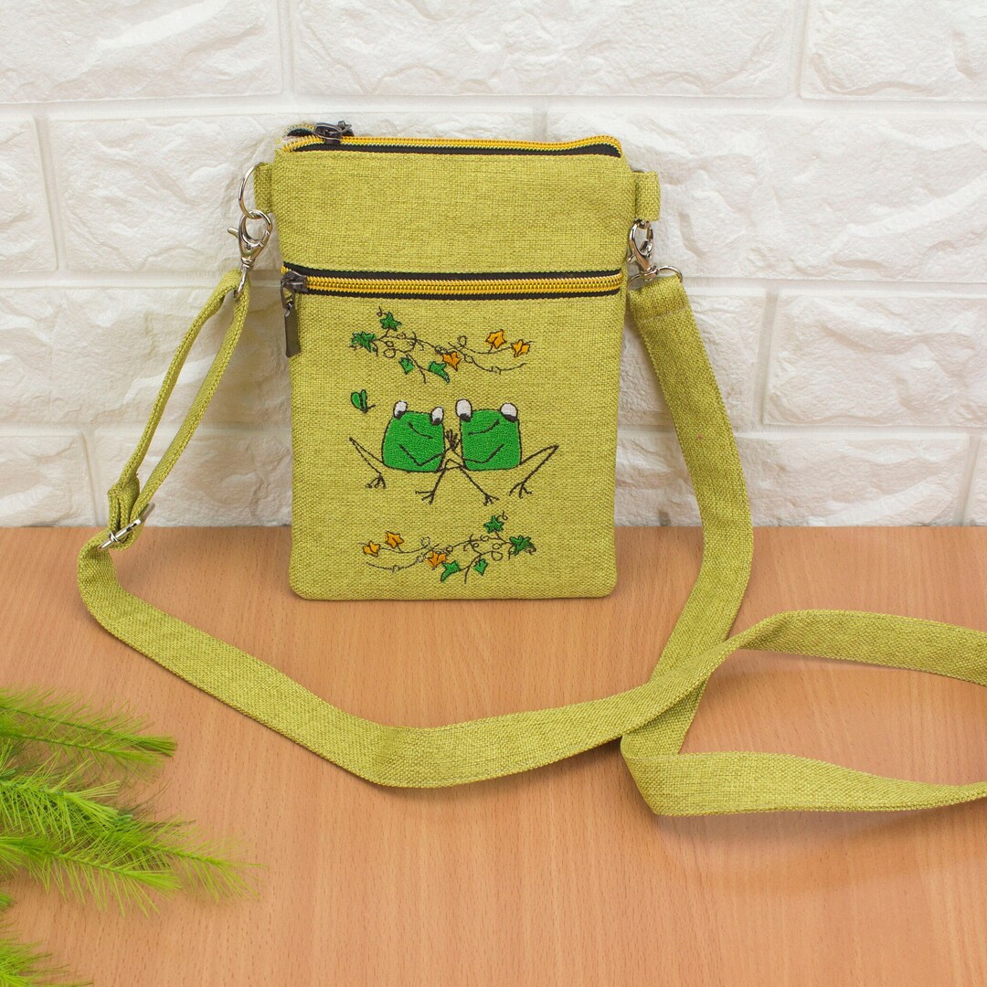 Frog Pattern Print Crossbody Bags