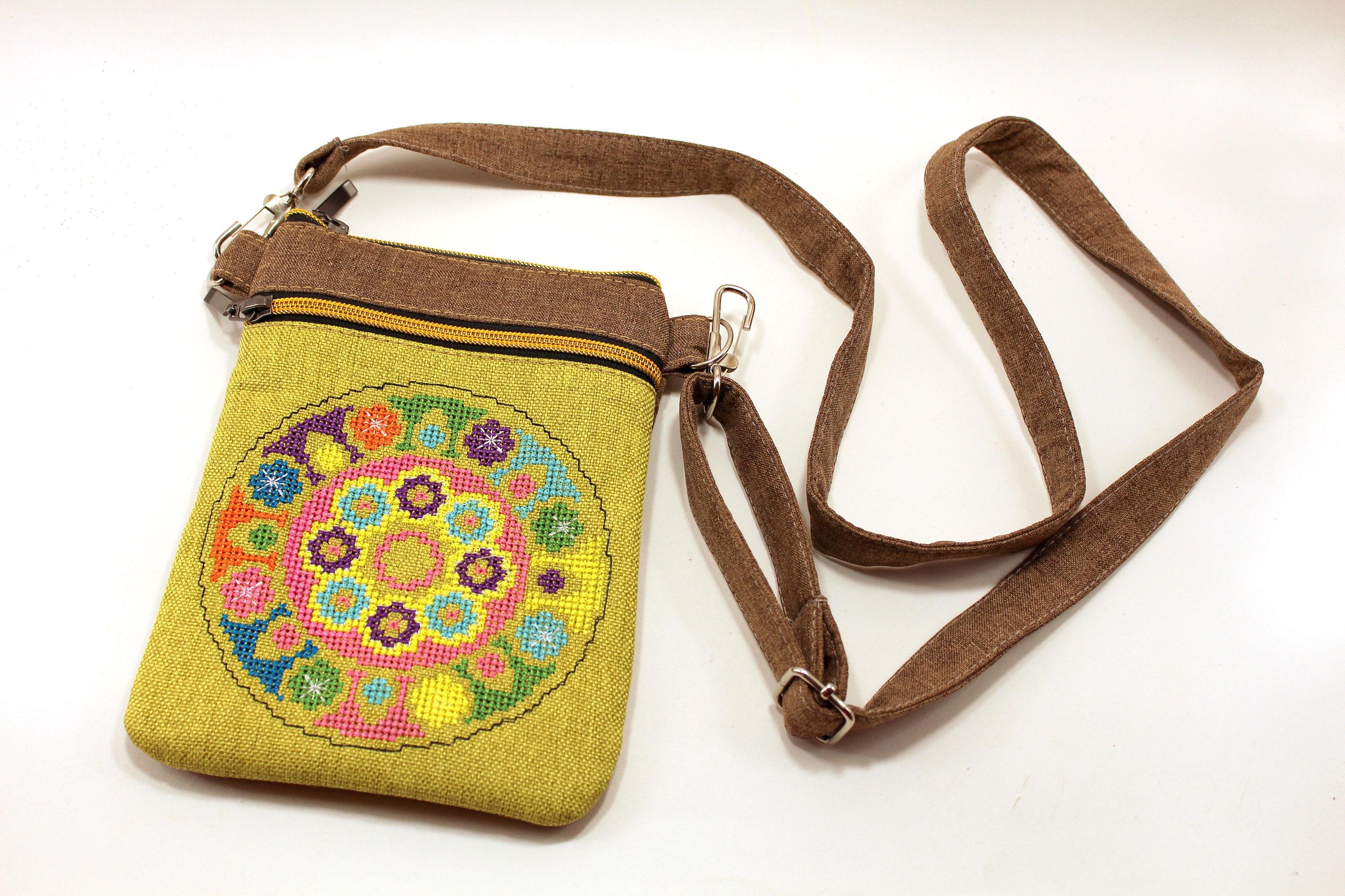 Small crossbody bag fabric Textile purse Embroidered bag Etsy