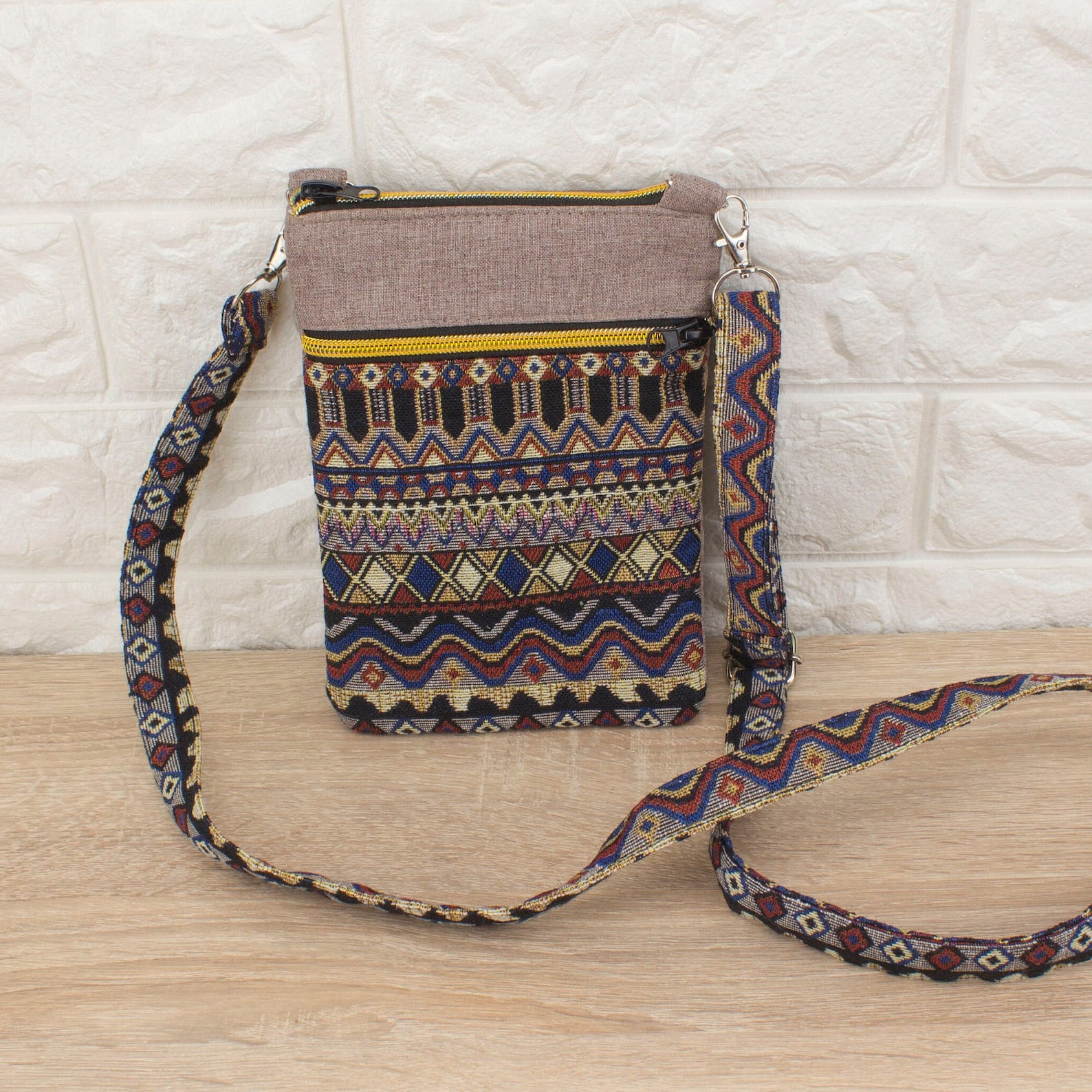 Boho Crossbody Bag, Boho Purse Crossbody, Tapestry Crossbody With Phone