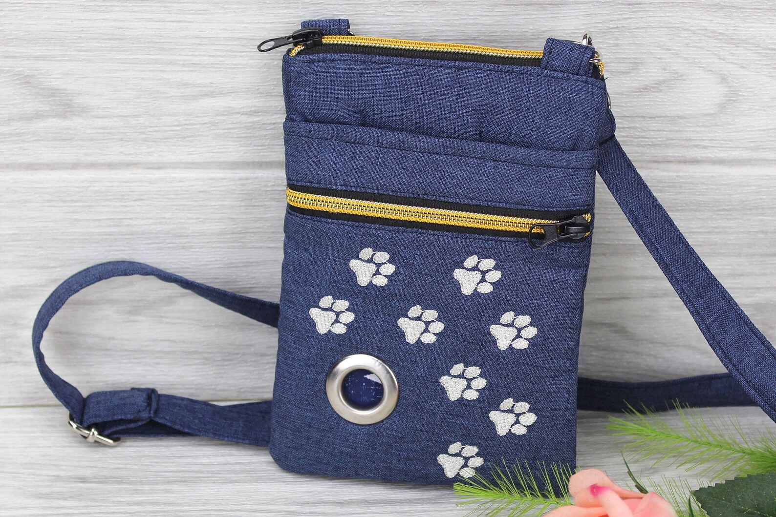 Dog Walking Bag Cross Body Bag Small Dog Walking Purse Dog Etsy