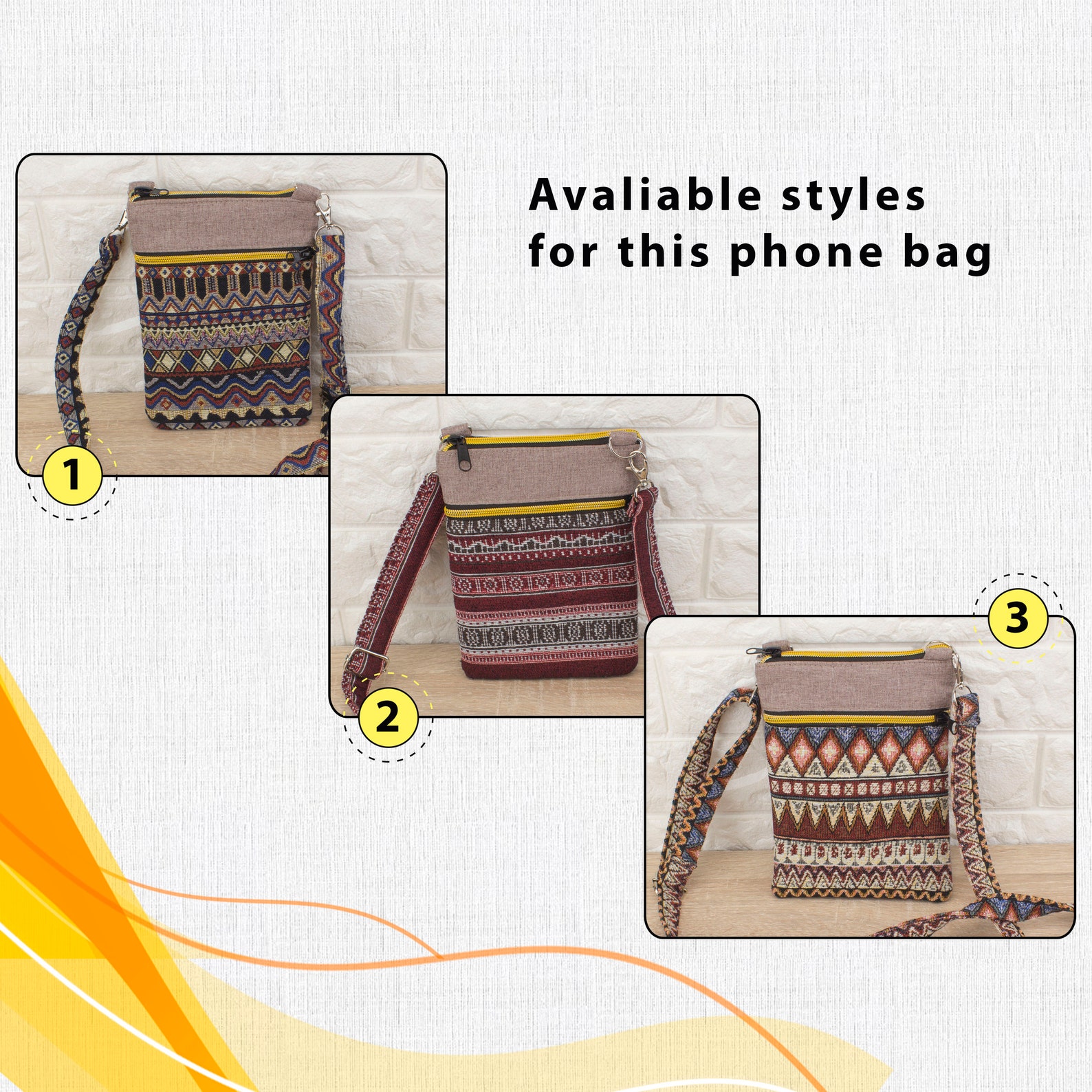 Boho Crossbody Bag, Boho Purse Crossbody, Tapestry Crossbody With Phone