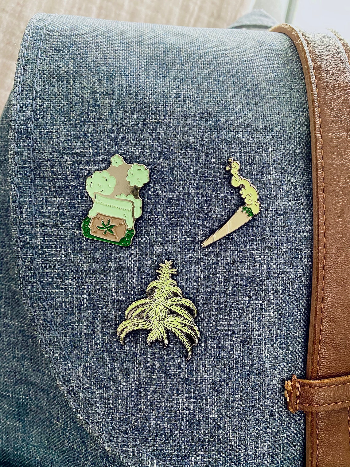 Weed Enamel Pin Set Cannabis Pins Stoner Gift Stoner Pins Etsy