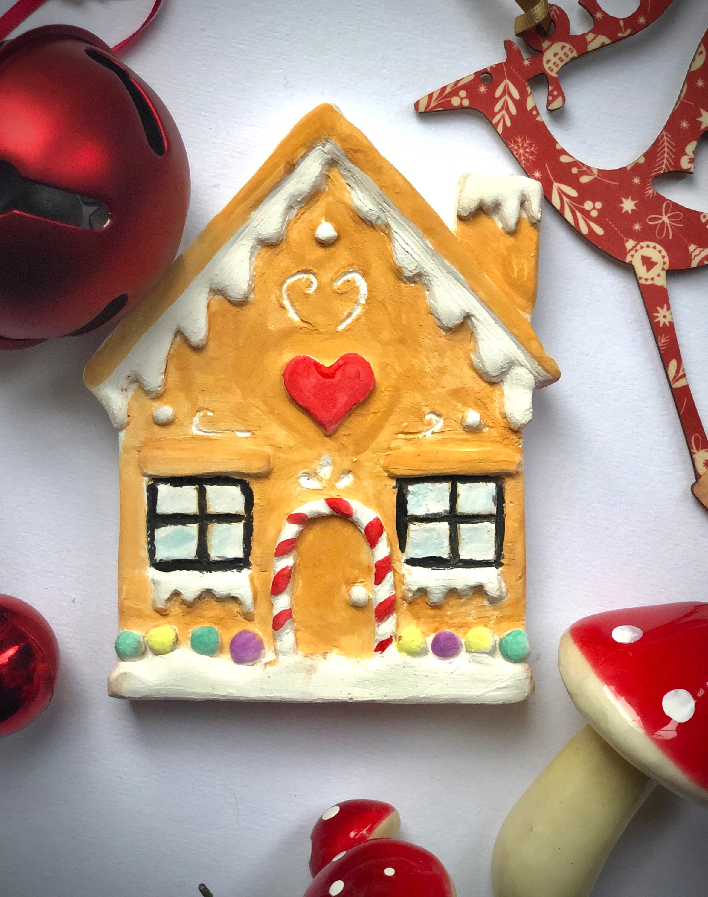Paint Your Own gingerbread House christmas Craft Kit Etsy