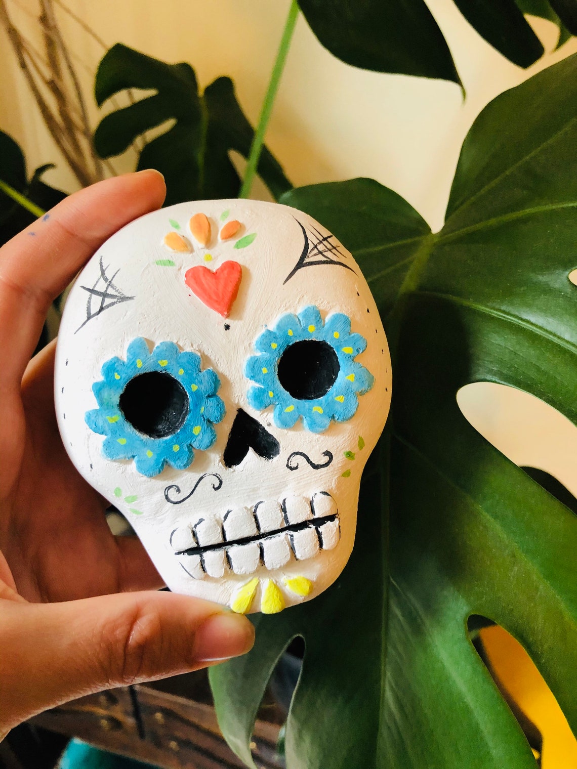 Paint Your Own Sugar Skull Craft Kit Unique Handmade Design Etsy UK