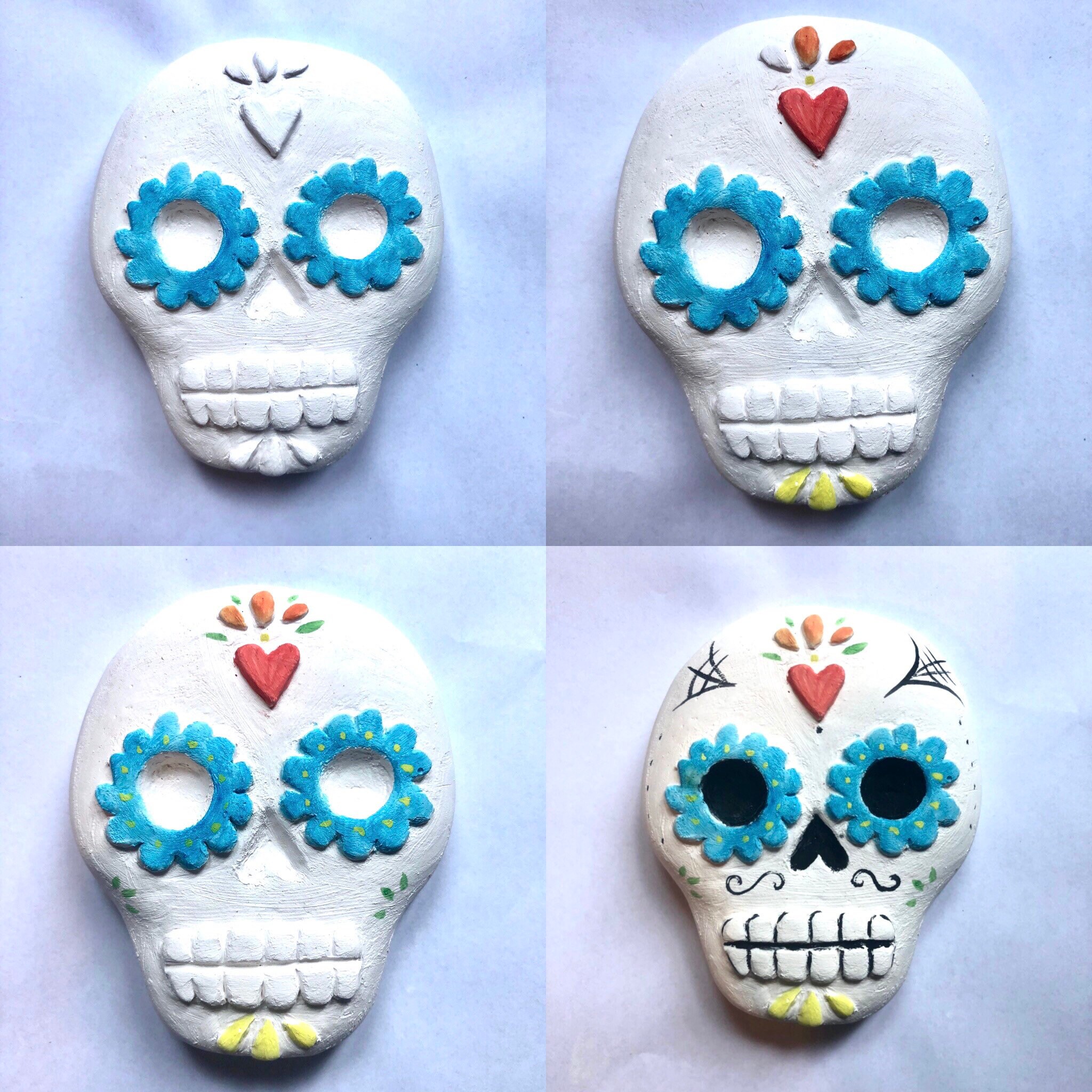Paint Your Own Sugar Skull Craft Kit Unique Handmade Design Etsy UK
