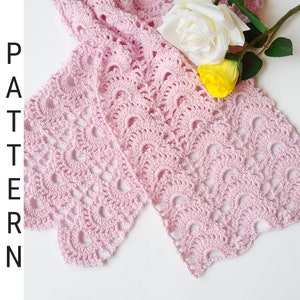 Zlatina Crochet scarf pattern PDF download tutorial