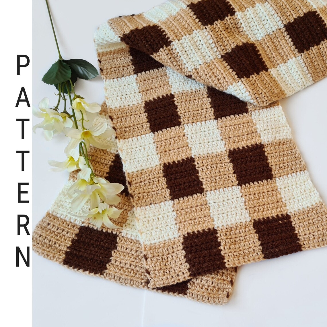 Jessenia Crochet Scarf Pattern PDF Download Tutorial - Etsy