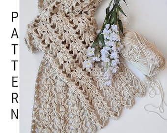 Yekaterina Crochet Scarf Pattern PDF Download Tutorial | Etsy