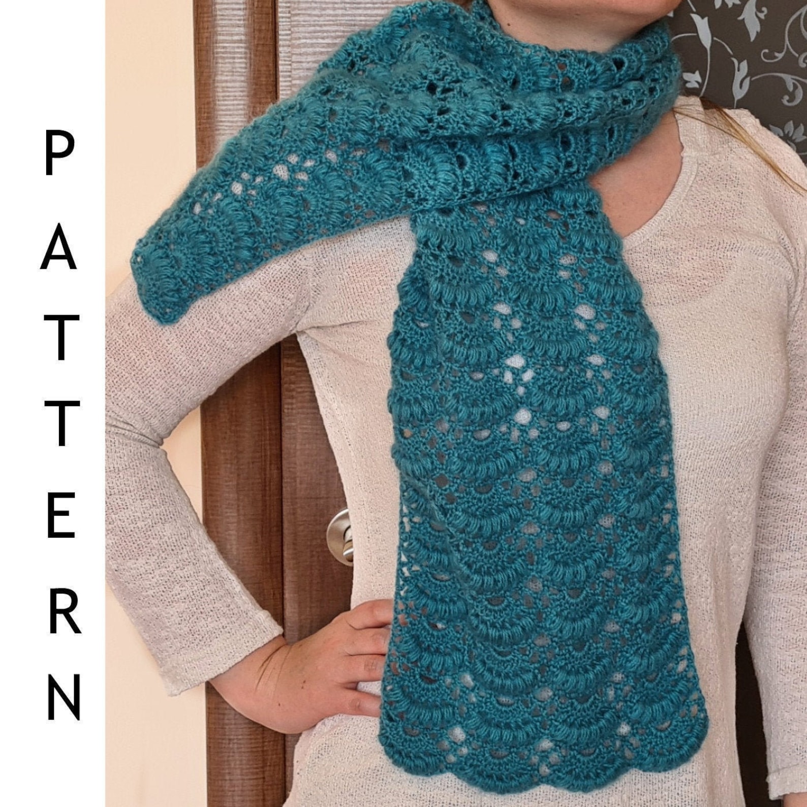 Boryana Crochet Scarf Pattern PDF Download Tutorial - Etsy