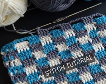 Tutorial de padrão de ponto de crochê para cobertores, cachecóis e envoltórios de bebê | Baixar PDF